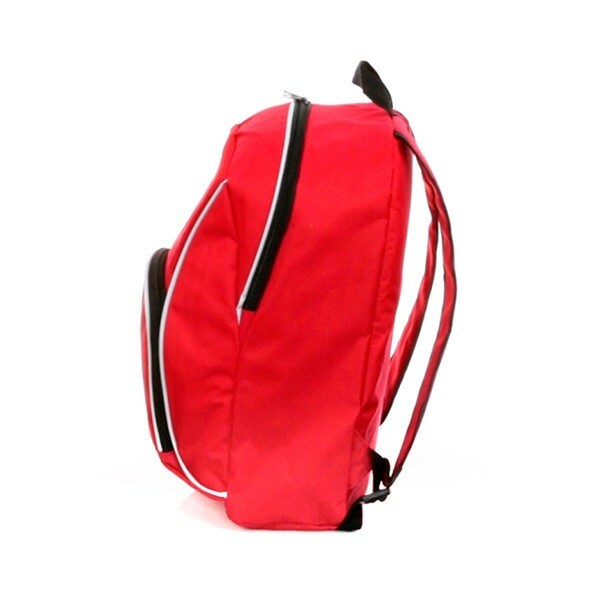 Sac à dos multifonction de sport ecole rouge avec grand compartiment matelassé - 3