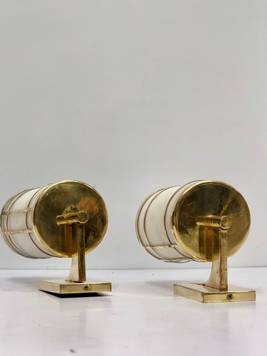 Pair of 2 Marine Artefacts Antique Original Brass Old Wall Sconces Lamp Fixture - Picture 4 of 21