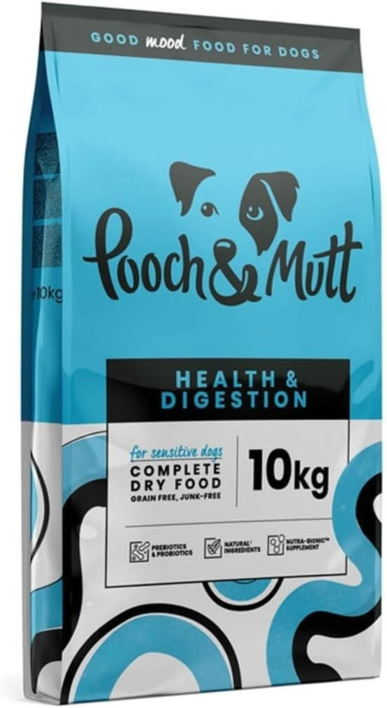 Pooch & Mutt - Health & Digestion, Complete Dry Dog Food (Grain Free), Salmon an