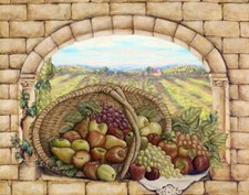 Ceramic Backsplash Tile Mural Kitchen Kitchen - Basket and Apples