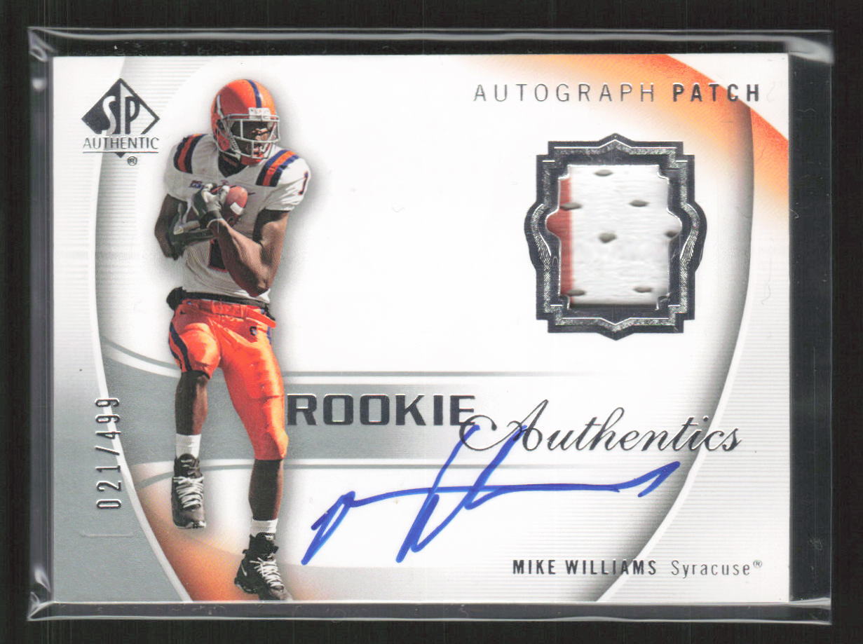 2010 SP Authentic - Rookie Authentics Signature Patch Mike Williams ...