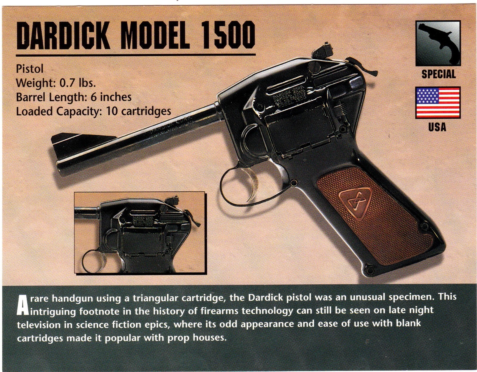 Dardick Model 1500 Special Classic Firearms Photo Card u