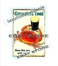 Irish stout Beer crab tin sign garden classic drink alcohol  wall decor