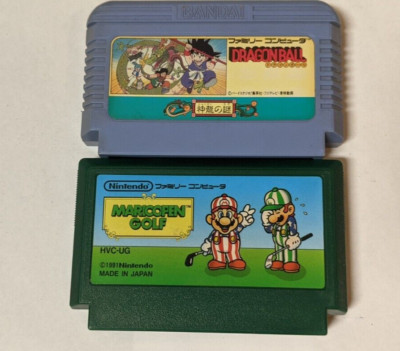Nintendo Famicom Lot of 2 - Dragon Ball & Mario Open - CScx55