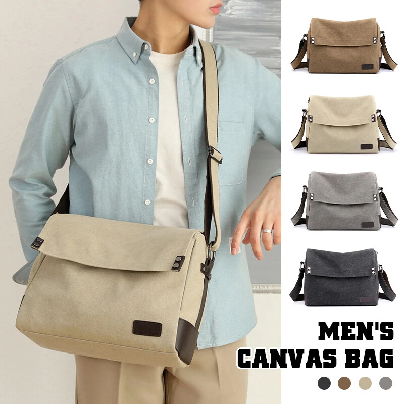 Men's canvas clearance handbags