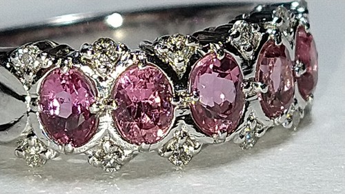 Solid platinum 1.04 carat natural tourmaline diamond ring 7.6 grams pt900 *GIA - Picture 22 of 23