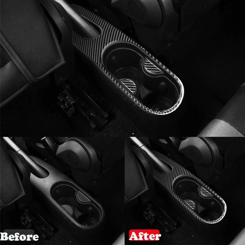 Real Carbon Fiber Car Gear Shift Panel Cover Trim For 2012-2015 Fiat 500 Foto 4 de 4