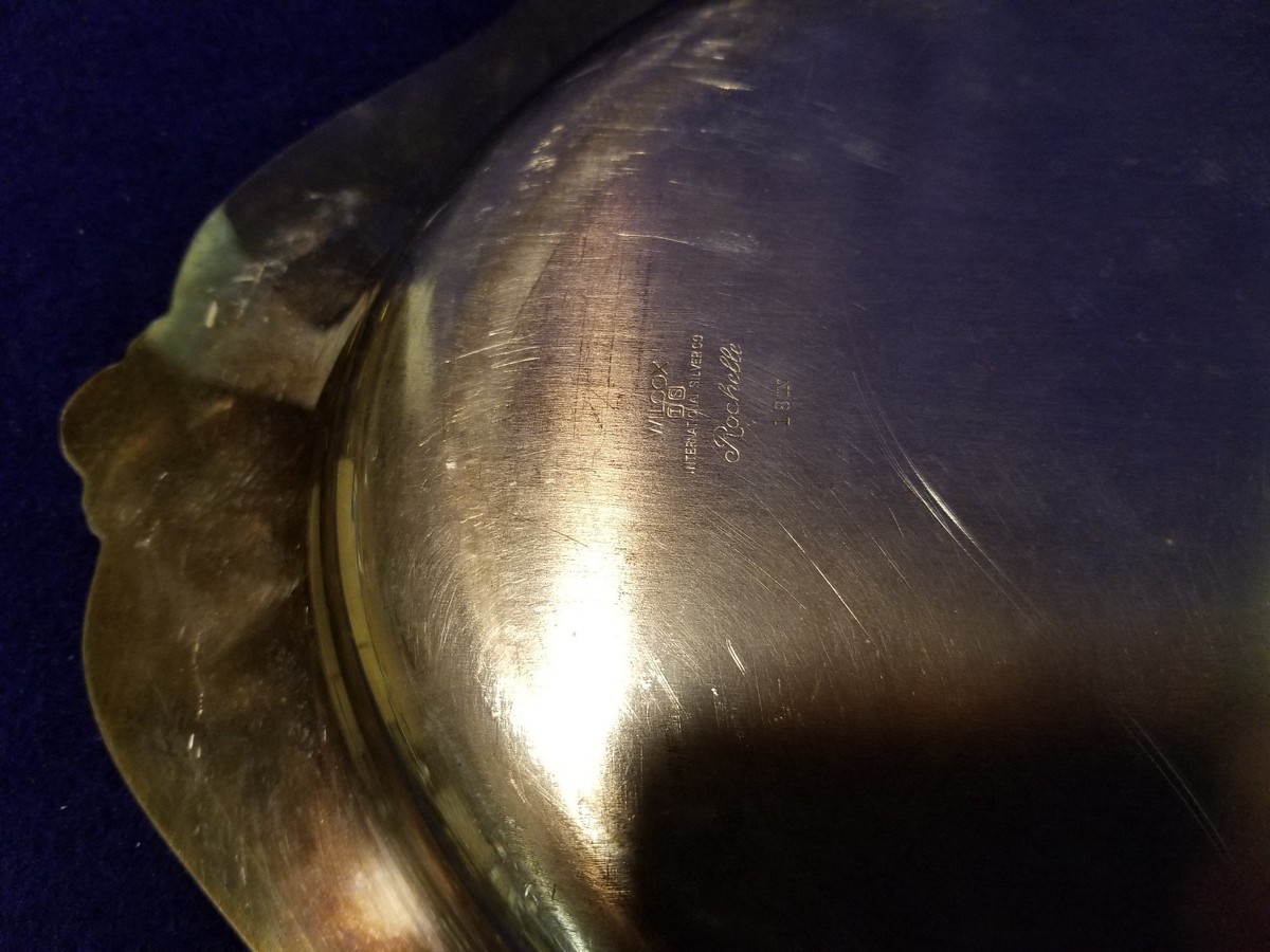 【Webster Wilcox】ギャラリートレー　39cm Rochelle International Silver, Rochelle (Silverplate, Hollowware