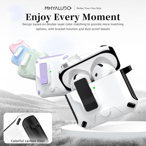 MHYALUDO for AirPods 4th Generation Case Cover, Compatible with Magsafe, Magneti - Picture 5 of 7