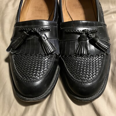 ALLEN EDMONDS Black Basket Weave Cody Tassel Loafer Size 10.5 C ALLEN EDMONDS Black Basket Weave Cody Tassel Loafer Size  main image 2