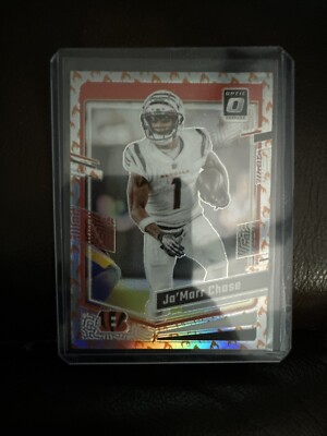 2023 Panini Donruss Optic Holo Fire Prizm SSP Case Hit Ja'Marr Chase Color Match