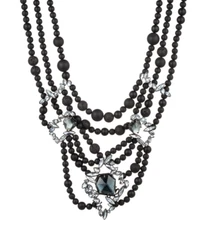 Alexis Bittar Womens Liquid Crystal Lava Bead Multistrand Necklace W1109