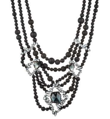 Alexis Bittar Womens Liquid Crystal Lava Bead Multistrand Necklace W1109