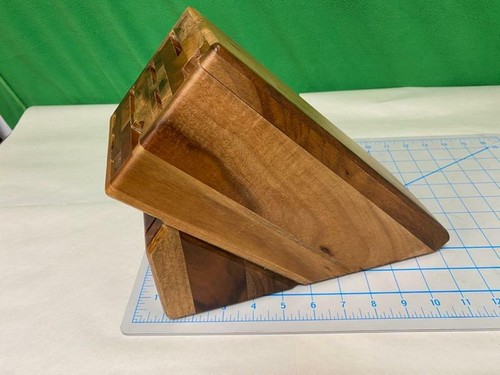 Wusthof Trident Acacia Wood 13 Slot Block Display Unit w/Flaws see Photos - Picture 4 of 4