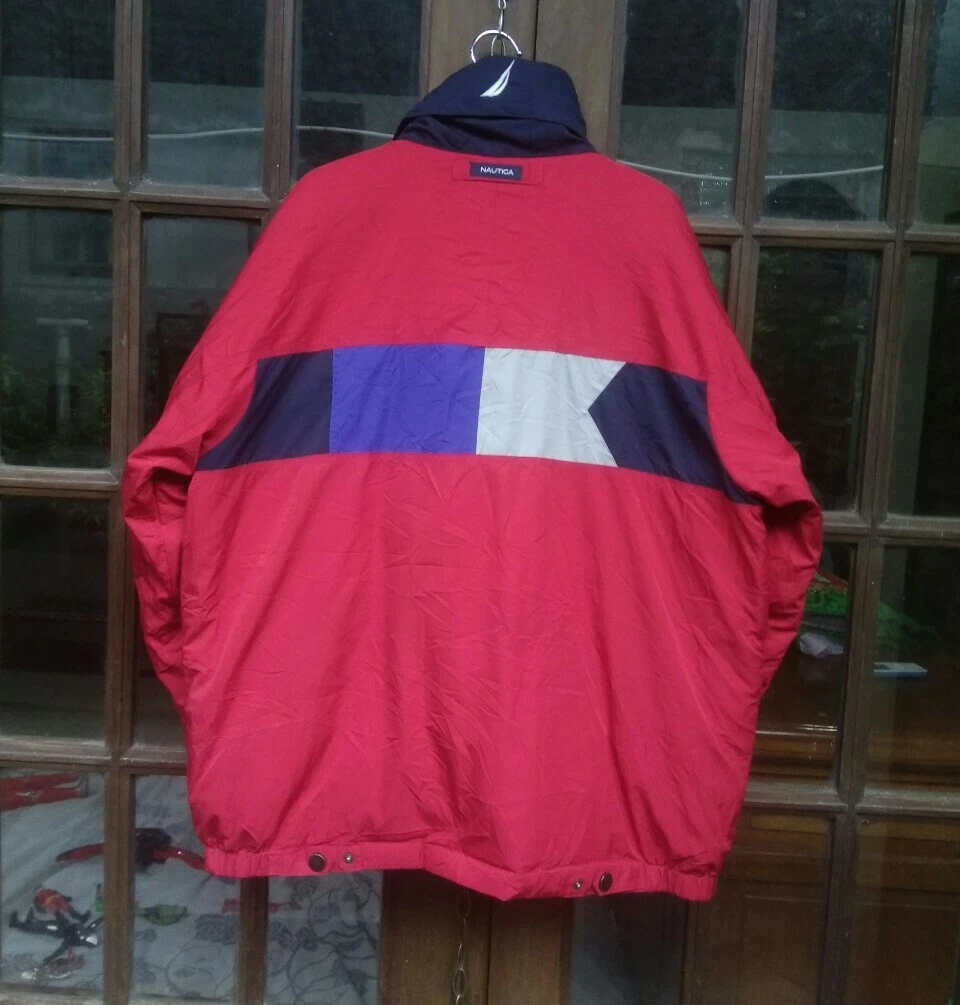 NAUTICA Flag Series Reversible Down Puffer Jacket Mens Large