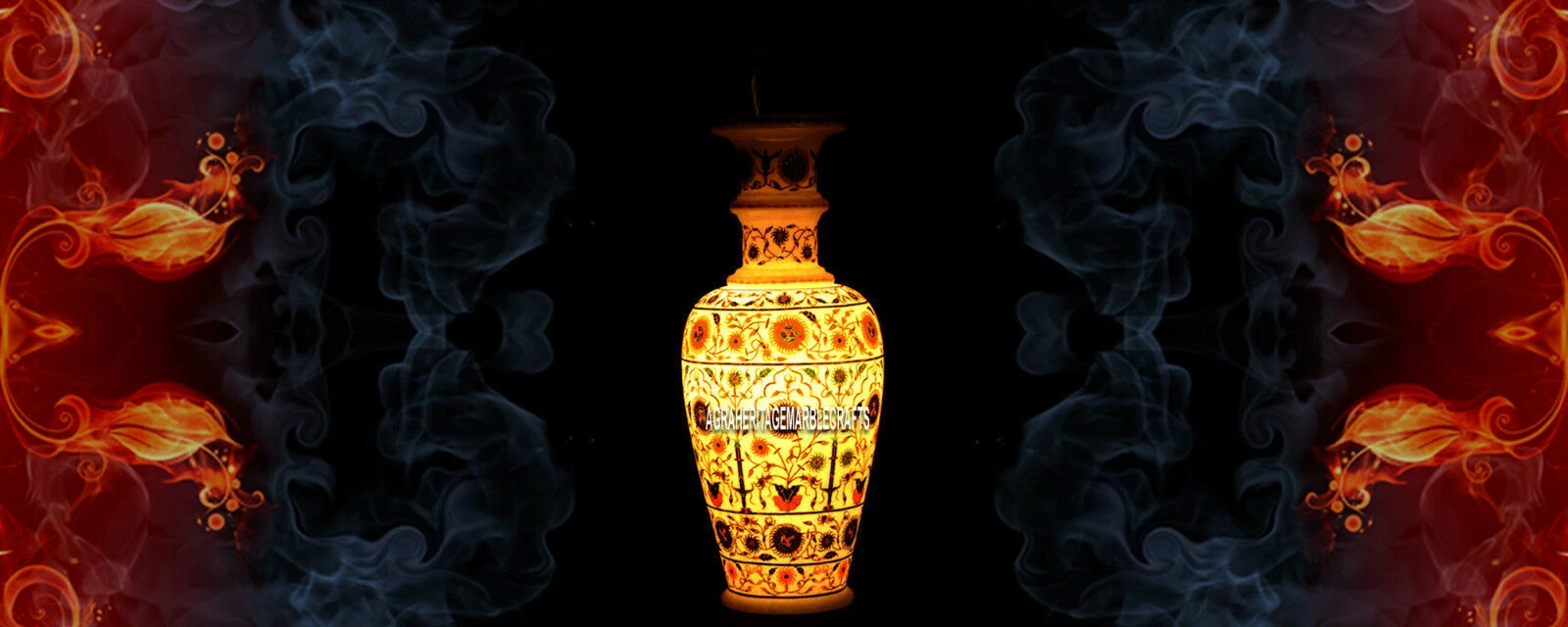 15" Intricate Marble Exclusve Flower Vase Precious Gemstones Giving Gift Decor
Opens in a new window