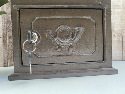 Vintage Style Outdoor Lockable Wall Mounted Letter Post Mail Box Brown - Picture 11 of 13