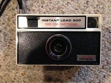Vintage 1970's Imperial Instant Load 900 for 126 Cartridge Camera w/ Strap