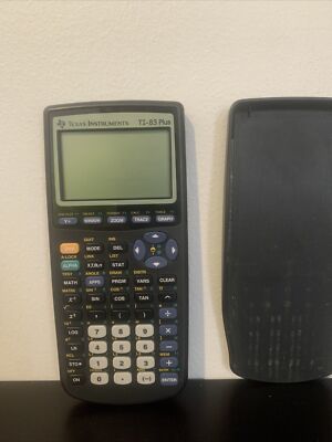Texas Instruments TI-83 Plus Graphing Calculator W Cover PARTS ONLY! NOT WORKING
