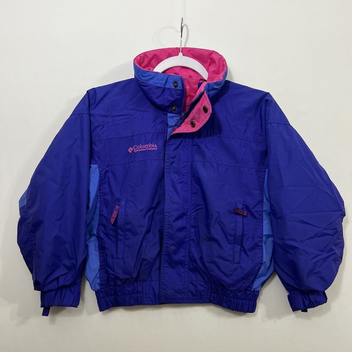 (古着)90s columbia リバーシブル puffジャケットcityboy 古着)90s columbia リバーシブル puffジャケットcityboy