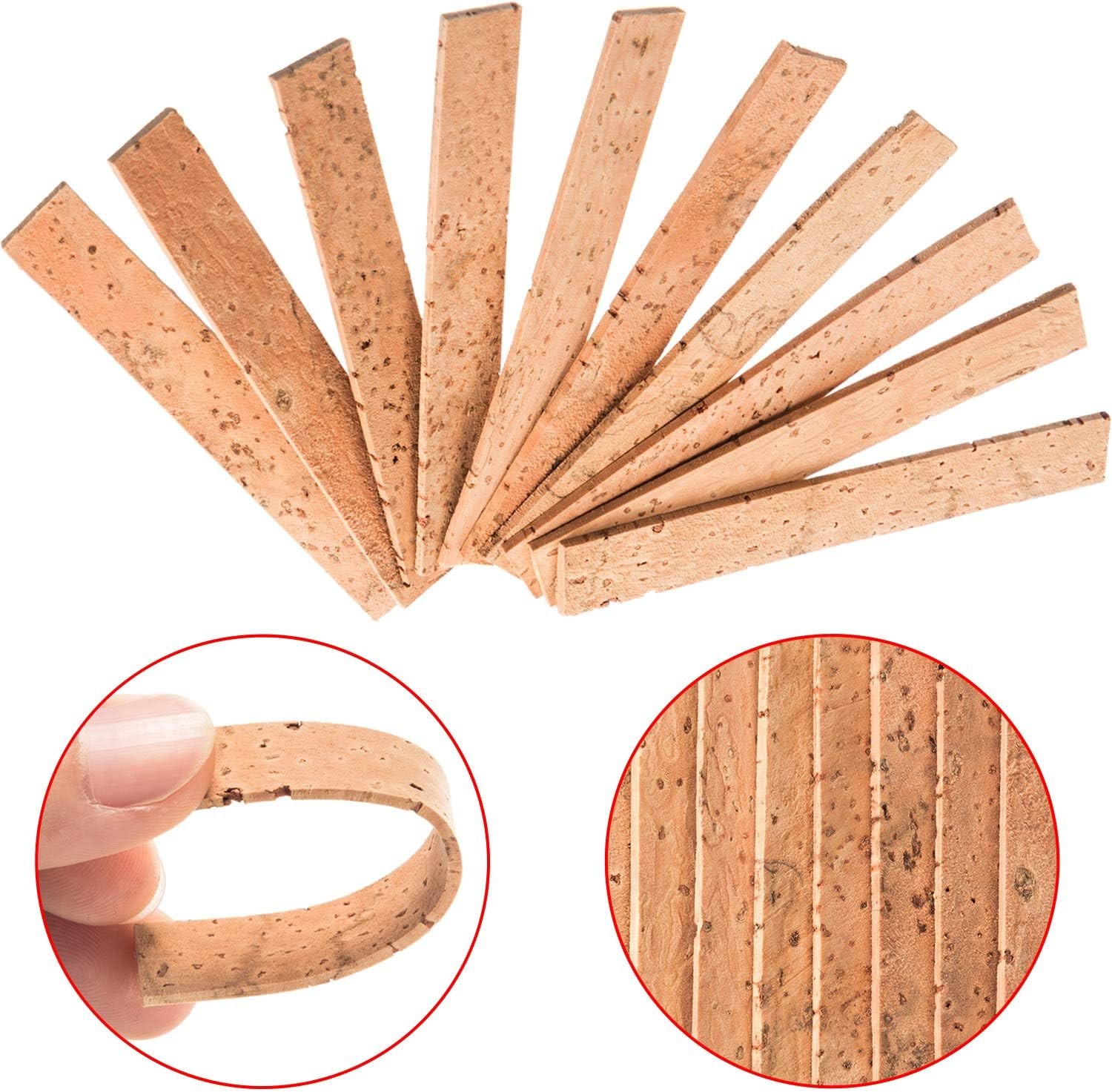 SATINIOR 27 Pieces Clarinet Cork Replacement Kit with 10 Pcs Cork, Wood 