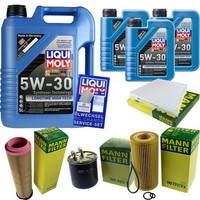 Mann Inspektionspaket 8L Liqui Moly Longtime 5W-30 FüR Mercedes E-Klasse W211