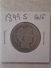1899 S Silver Barber Half Dollar Coin