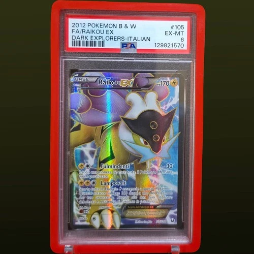 2012 POKEMON RAIKOU EX DARK EXPLORERS FULL ART #105 PSA 6
