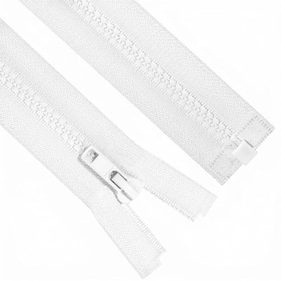2PCS #5 34 Inch Separating Jacket Zippers for Sewing Coats Jacket 34 in White