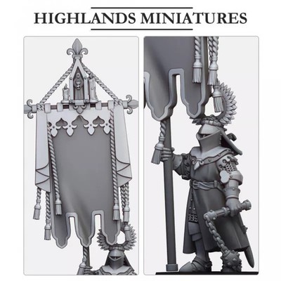 Higlands Miniature Knights of Gallia Large Banner 2 Foot 3D Print