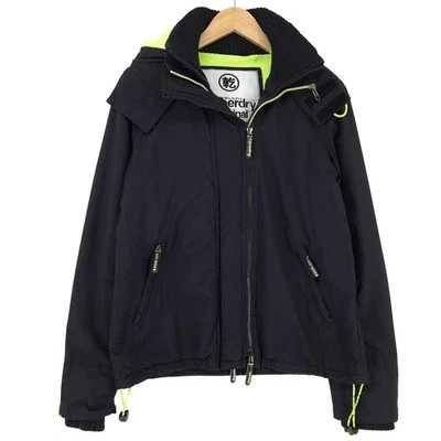 Superdry Lässig Jacke Damen Windjacke Schwarz Kapuze Me0 Größe L - Bild 1 von 4
