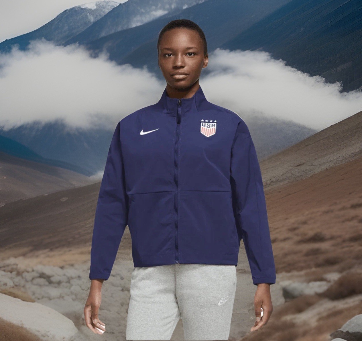 Nike 2022-23 USA 4-Star Training Top DH5015-421 Women Size M NWT