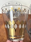 Vintage George Briard Gold Turquoise Feathers Lowball Glasses MCM Set of 4 — photo 6