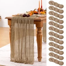 Cheesecloth Table Runner Christmas Table Runners Boho Gauze 120 12 Pack Nude