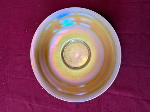 Antique Steuben Aurene and Calcite Art Glass Bowl Large 12" Nice!