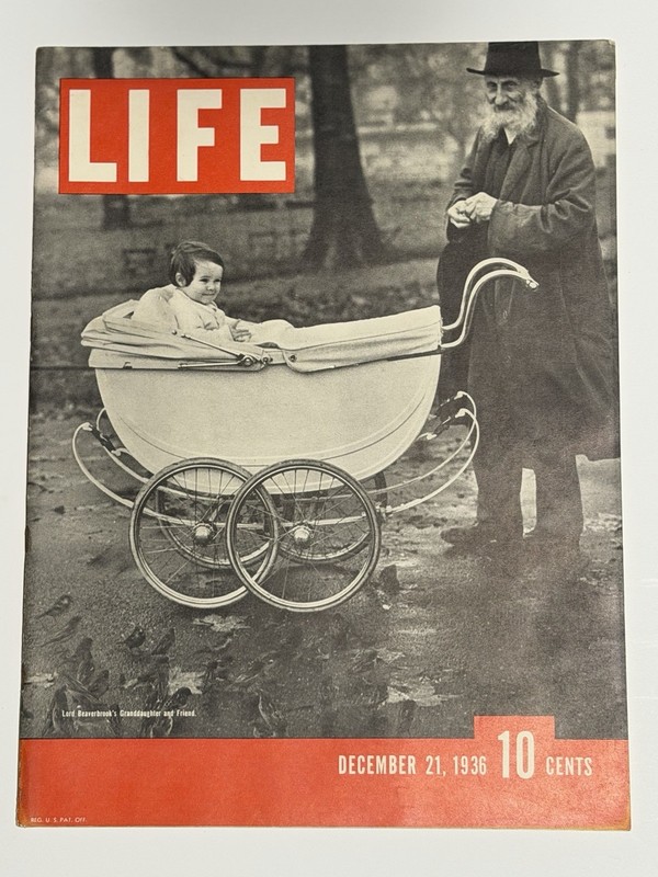 LIFE Magazine Dec 21 1936 Issue with Lucky Strike Santa Claus Print Ad