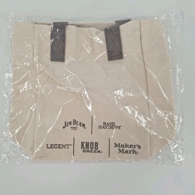 Jim Beam Basil Hayden s Legent Knob Creek Maker s Mark Canvas Bag - 7 x 6 x 3