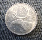 CANADA 1943 silver quarter King George VI twenty five cents