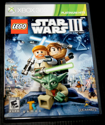 MICROSOFT XBOX 360 LEGO STAR WARS III THE CLONE WARS CIB AUTHENTIC TESTED ONE XS
