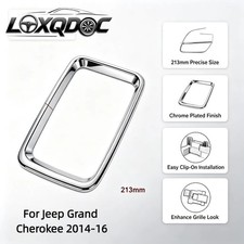 Front Grille Inserted Ring Trim Cover For Jeep Grand Cherokee 2014-16 7x Silver Front Grille Inserted Ring Trim Cover For Jeep Grand Cherokee 2014-16 7x Silver