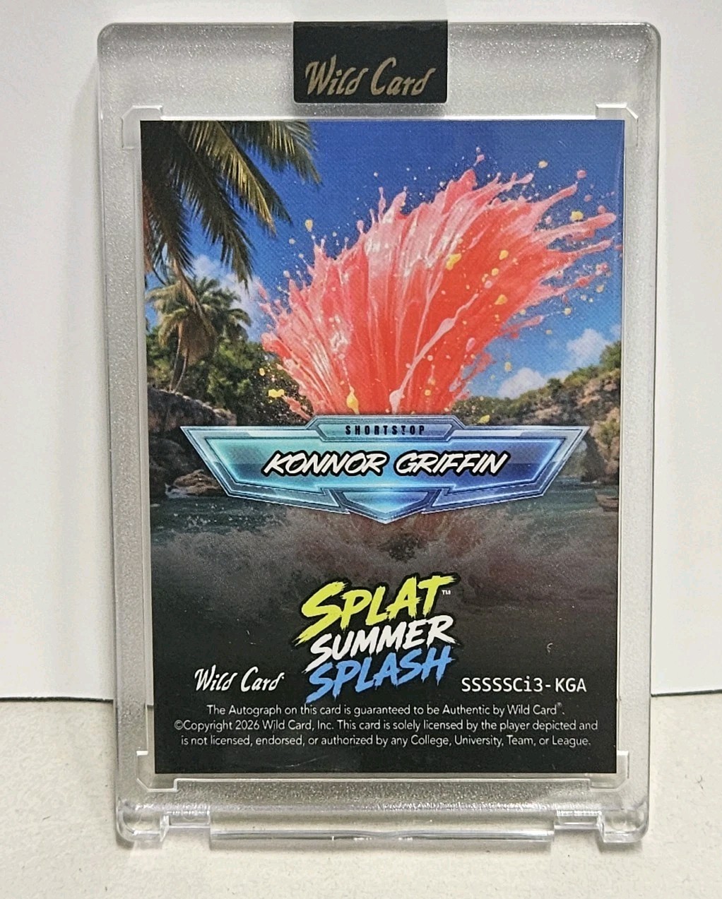1/1 Konnor Griffin AUTO 2026 Wild Card Summer Splat Baseball view 2