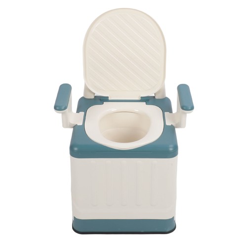 Portable Toilet Odor Proof Foldable Bedside Commode Chair With Armrests For DGD - Picture 4 of 24