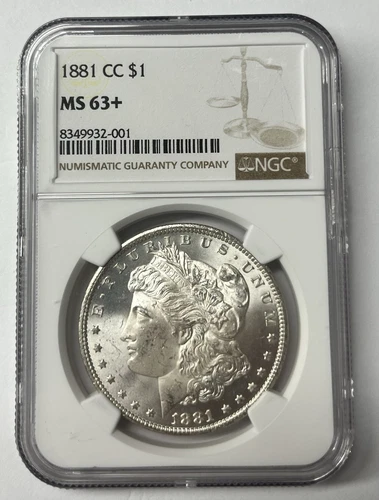 1881 CC CARSON CITY MORGAN DOLLAR. NGC MS63+