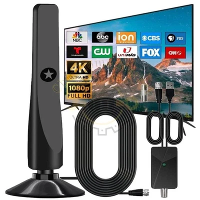 New 4K Rewave Antena, TV Antenna, Suction Cup TV Antenna Plug Play 3m Cable 2025