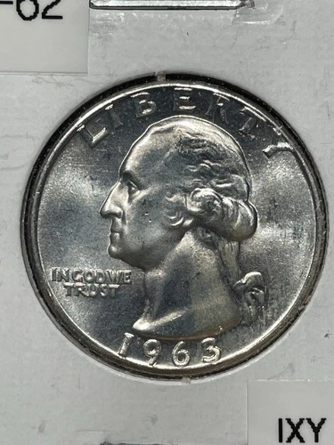 1963 P Silver Washington Quarter -  a nice uncirculated coin