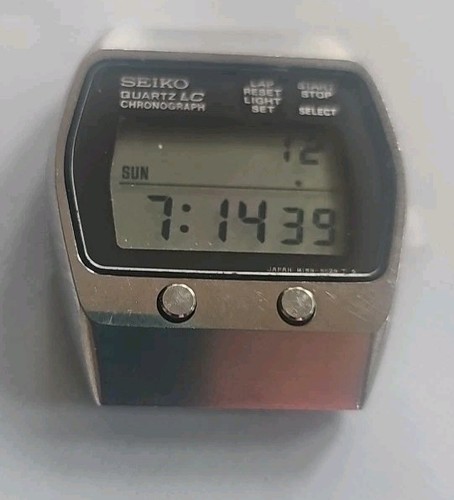 1977 Seiko M159-5028 First Digital Chronograph & First LCD Watch - 第 1/8 張圖片