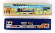 Train Station 2000 Windup Tin Toy with Original Box by Schylling - Working