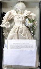 Franklin Mint Princess Diana Royal Wedding Gown Outfit 16" Doll Ensemble Box COA