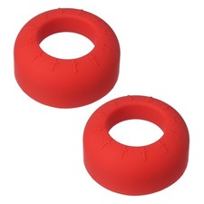 Bat Grip Choke Up Ring, Pressure Baseball Rings Bat Knob 2Pcs & Red