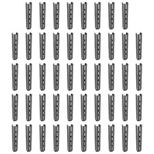 48Pcs 23mm Open Mouth Shoelace Tips Caps, Black